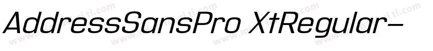 AddressSansPro XtRegular字体转换